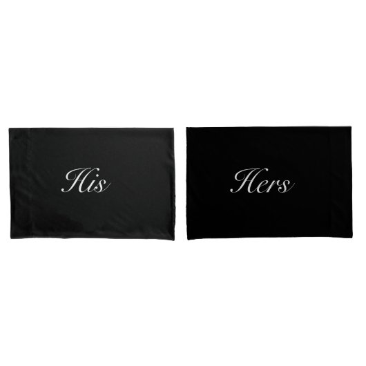 Modern Zwart Wit Zijn en Haar Kussensloop (Voorkant-Set)
