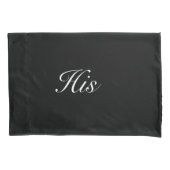 Modern Zwart Wit Zijn En Heren Kussensloop (Voorkant-Links)