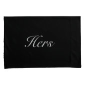 Modern Zwart Wit Zijn En Heren Kussensloop (Voorkant-Rechts)