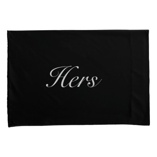 Modern Zwart Wit Zijn En Heren Kussensloop (Voorkant-Rechts)