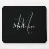 Modern zwart-witmonogram, meisje muismat (Voorkant)