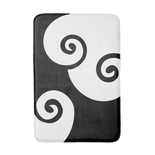 Modern zwart-witpatroon badmat (Voorkant Verticaal)