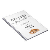 Modern zwart-witscript huwelijk notitieboek (Rechterzijde)