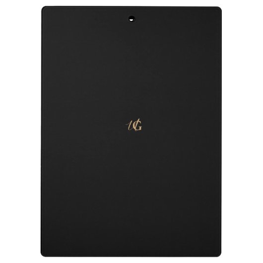 Modern zwart-witscript klembord (Achterkant)