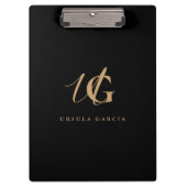 Modern zwart-witscript klembord (Voorkant)