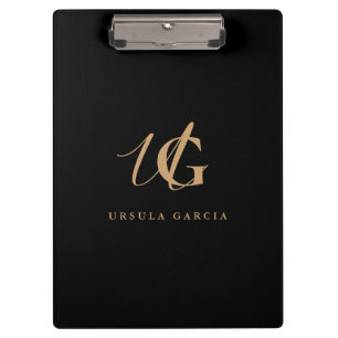 Modern zwart-witscript klembord