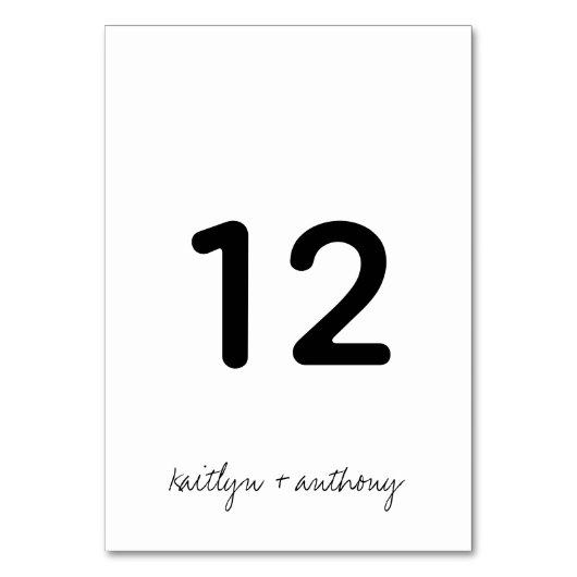 Modern zwart-witscript minimalistisch huwelijk kaart (Achterkant)