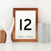 Modern zwart-witscript minimalistisch huwelijk kaart