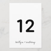 Modern zwart-witscript minimalistisch huwelijk kaart (Voorkant)