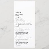 Modern zwart-witscript minimalistisch huwelijk menu (Voorkant)