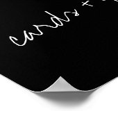 Modern zwart-witscript minimalistisch huwelijk poster (Hoek)