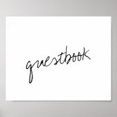 Modern zwart-witscript minimalistisch huwelijk poster (Voorkant)