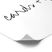 Modern zwart-witscript minimalistisch huwelijk poster (Hoek)