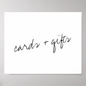 Modern zwart-witscript minimalistisch huwelijk poster (Voorkant)