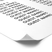 Modern zwart-witscript minimalistisch huwelijk poster (Hoek)