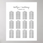 Modern zwart-witscript minimalistisch huwelijk poster (Voorkant)