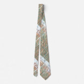 MODERN ZWART & WITTE & BROWN & GROENE KUSTTE STROP STROPDAS (Achterkant)