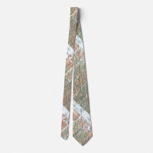 MODERN ZWART & WITTE & BROWN & GROENE KUSTTE STROP STROPDAS (Achterkant)