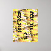 Modern - ZWART-WITTE-GEEL-zeer mooi Canvas afdrukk (Voorkant)