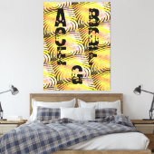 Modern - ZWART-WITTE-GEEL-zeer mooi Canvas afdrukk Afdruk (Insitu (Slaapkamer))