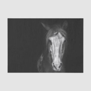 Modern zwart-witte paard tissuepapier
