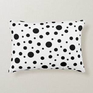 Modern Zwart Witte Stippen Accent Kussen