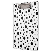 Modern Zwart Witte Stippen Klembord (Links)