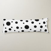 Modern Zwart Witte Stippen Lichaamskussen (Achterkant)