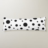 Modern Zwart Witte Stippen Lichaamskussen (Voorkant)