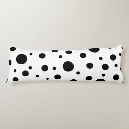 Modern Zwart Witte Stippen Lichaamskussen