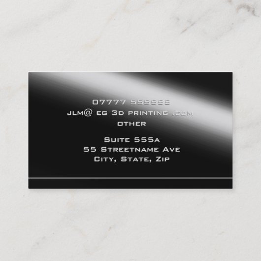 Modern zwart-witthema - Consultant Visitekaartje (Achterkant)