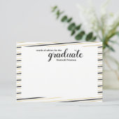 Modern zwart-witwoord en Gold Striped Word of Advi Kaart (Staand voorkant)