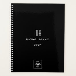 Modern Zwart Zakelijk Logo 2024 Planner