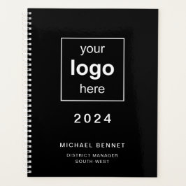 Modern Zwart Zakelijk Logo 2024 Planner
