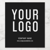 Modern Zwart Zakelijk Logo Wijnflesetiketten Wijn Etiket (Enkel label)