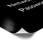 Modern Zwart Zakelijk WiFi Logo QR Code Perfect Poster (Hoek)