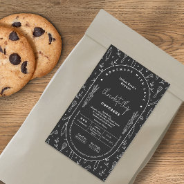 Modern Zwart Zelfgemaakte Bakkerij Cottage Law Lab Rechthoekige Sticker