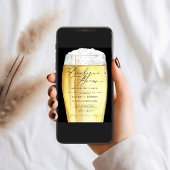 Modern Zwart Zijn & Heren Calligrafie BBQ & Brews Kaart