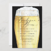 Modern Zwart Zijn & Heren Calligrafie BBQ & Brews Kaart (Voorkant)