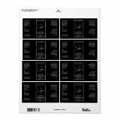 Modern Zwart & Zilver Logo Room Spray Bottle Label (Full Sheet)