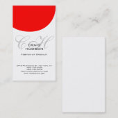 Modern zwart zwart zwart wit Visitekaartje (Voorkant / Achterkant)