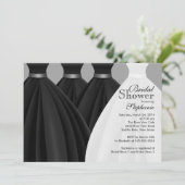 Modern Zwarte bruidsmeisjes bruidsjurk Vrijgezelle Kaart (Staand voorkant)