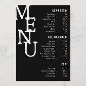 Modern Zwarte Eternity Bar Menu Petite Paper Co. (Voorkant)