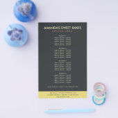 MODERN ZWARTE GEEL PHOTOPRIJSDIENST MET MODERNE BO FLYER (Enkel)