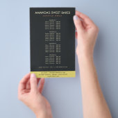 MODERN ZWARTE GEEL PHOTOPRIJSDIENST MET MODERNE BO FLYER (Hand)