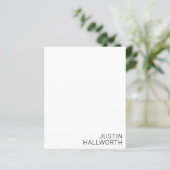 Modern zwarte naam op wit (Staand voorkant)