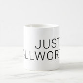 Modern zwarte naam op wit koffiemok (Center)