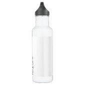 Modern zwarte naam op wit waterfles (Rechts)