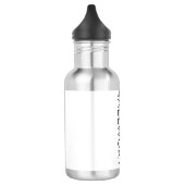 Modern zwarte naam op wit waterfles  (Links)