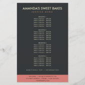 MODERN ZWARTE PINK PINK PHOTO PRICTION SERVICE FLYER (Voorkant)